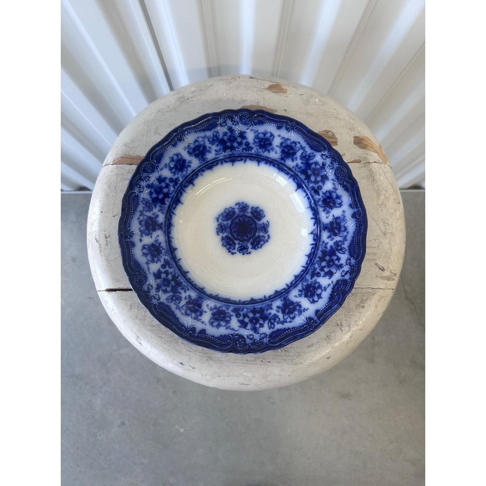 Waverly by John Maddock Flow Blue Supper Bowl (307)